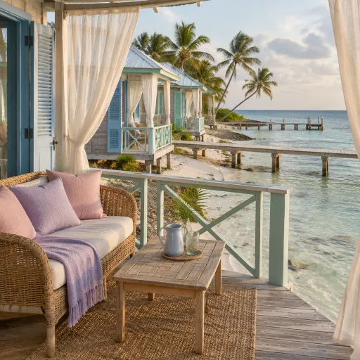Seaside cabanas in Caye Caulker village for an elegant Caribbean escape
